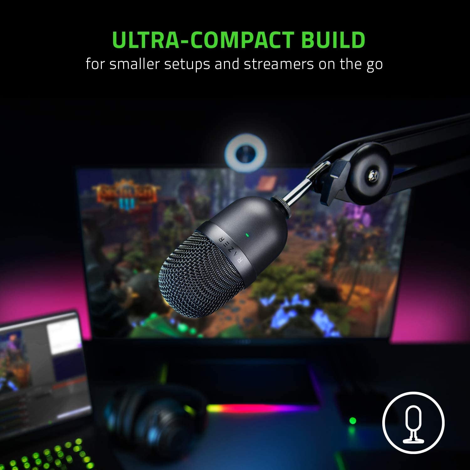 "Seiren Mini USB Condenser Microphone: Professional Streaming and Gaming Mic with Superior Recording Quality"