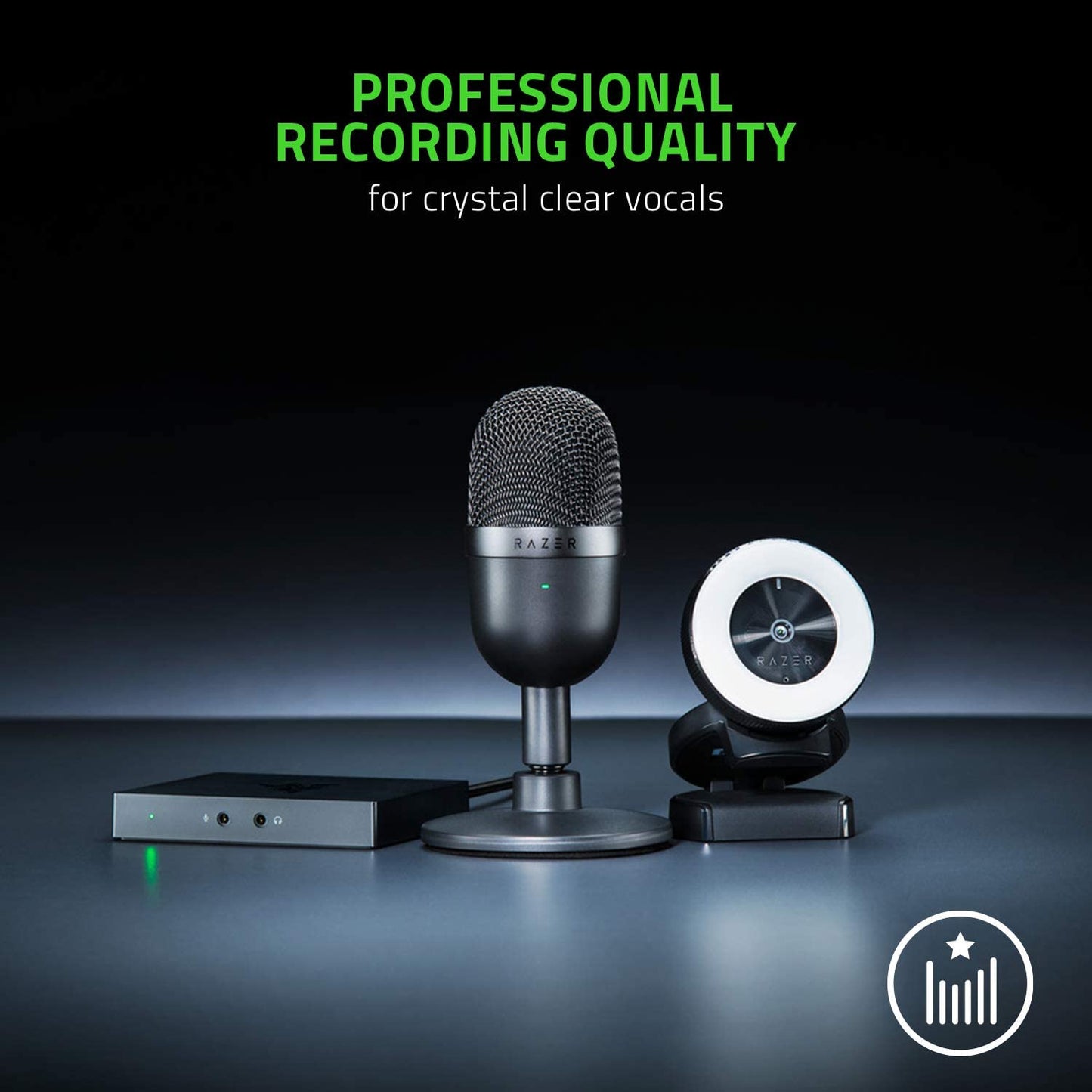 "Seiren Mini USB Condenser Microphone: Professional Streaming and Gaming Mic with Superior Recording Quality"