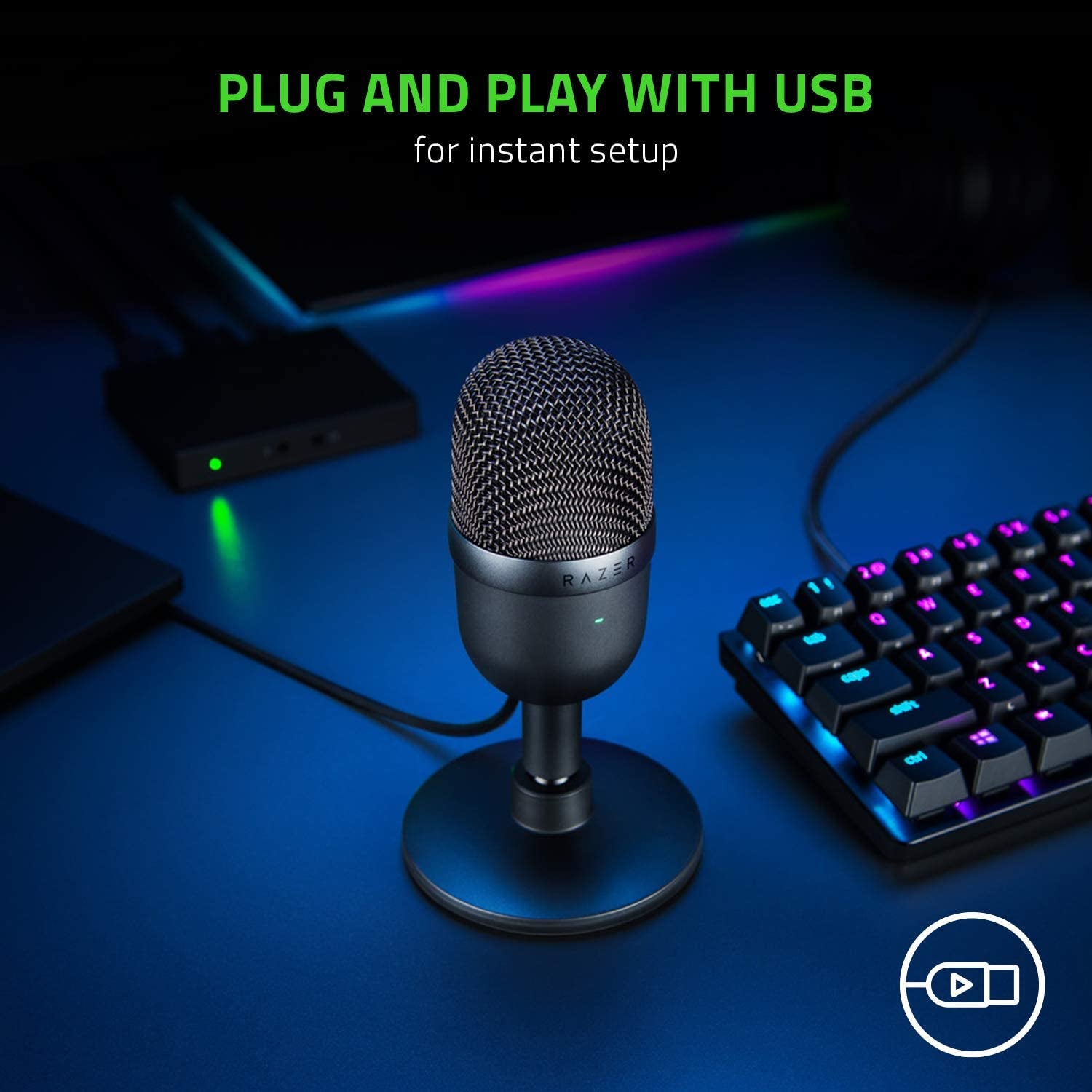 "Seiren Mini USB Condenser Microphone: Professional Streaming and Gaming Mic with Superior Recording Quality"