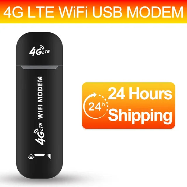 "4G LTE Portable WIFI Router USB Modem Stick - High Speed, Driver-Free, Multi-Device Support"