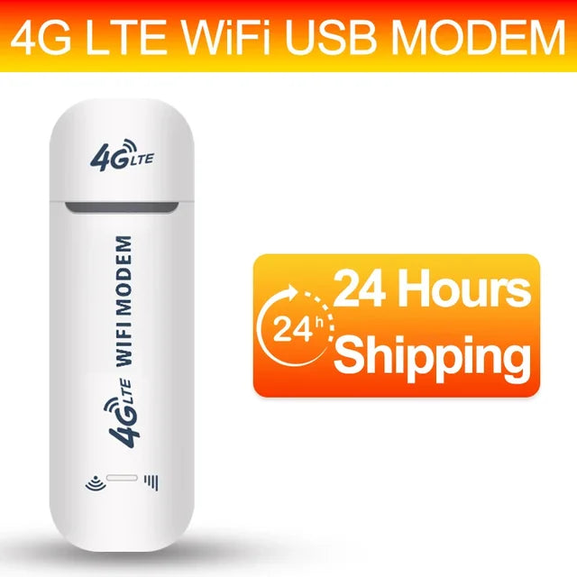 "4G LTE Portable WIFI Router USB Modem Stick - High Speed, Driver-Free, Multi-Device Support"